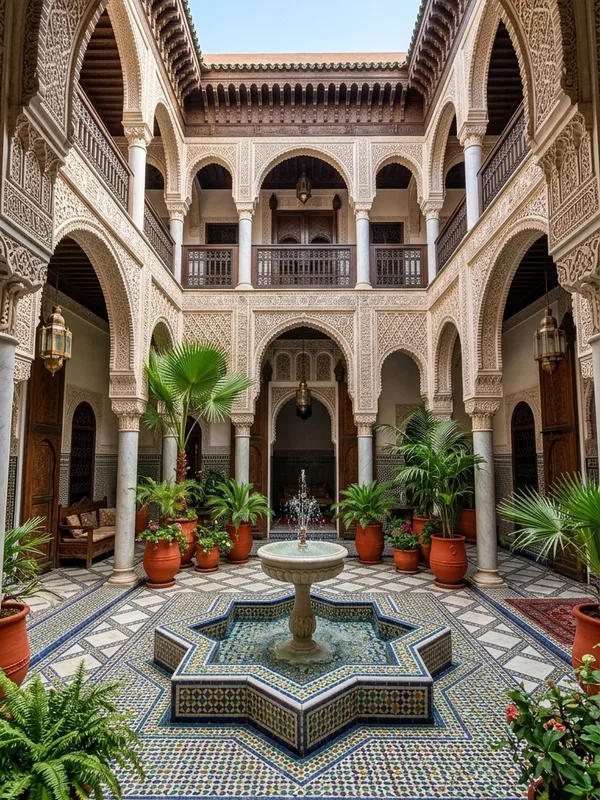 Arabian Courtyard style landscape design — example | GenRoom