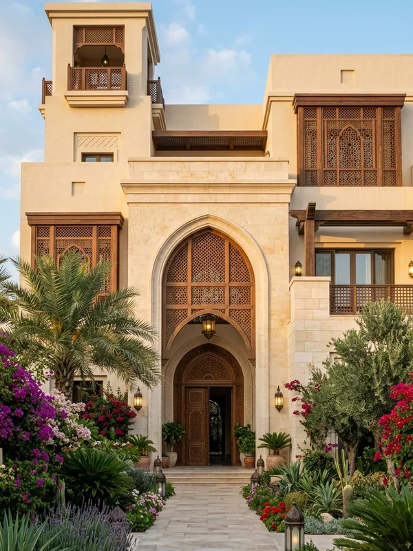 Arabian Facade style facade design — example | GenRoom