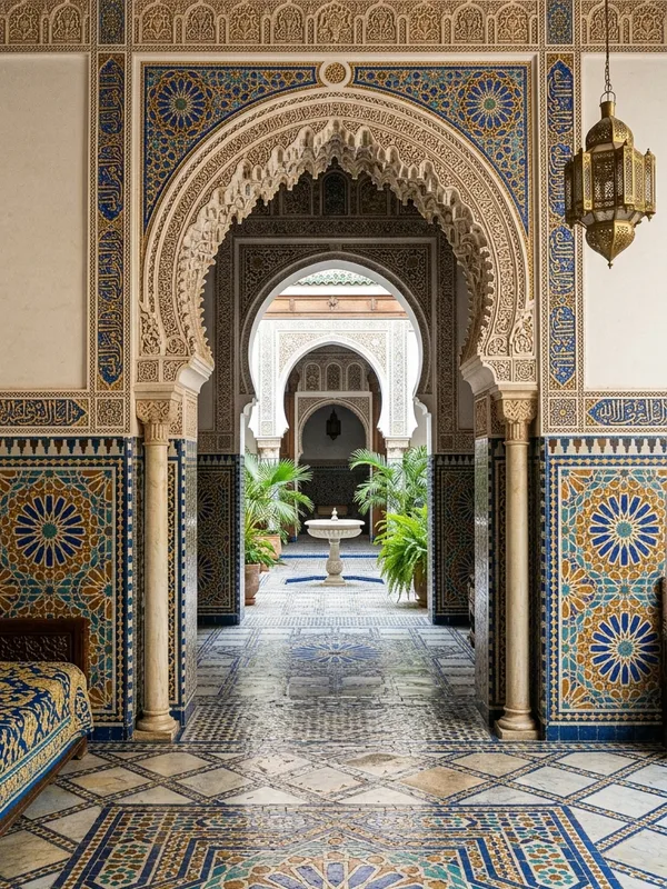 Islamic Geometric style interior — apartment design example | GenRoom