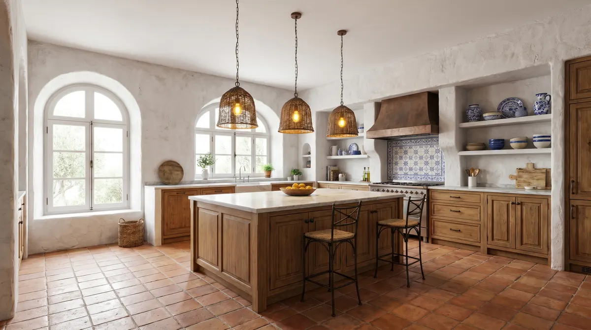 Ideas de diseño para cocinas mediterráneas: 12 ejemplos (2026) | GenRoom