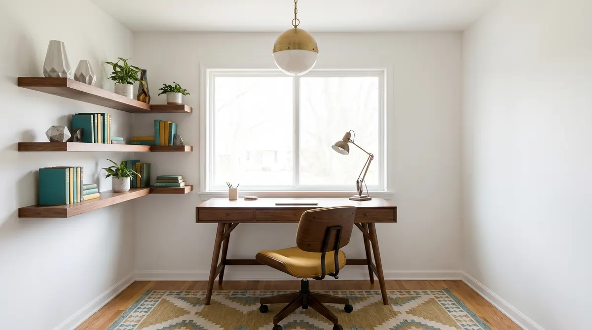 Pomysły na domowe biuro Mid-Century Modern: 12 przykładów | GenRoom