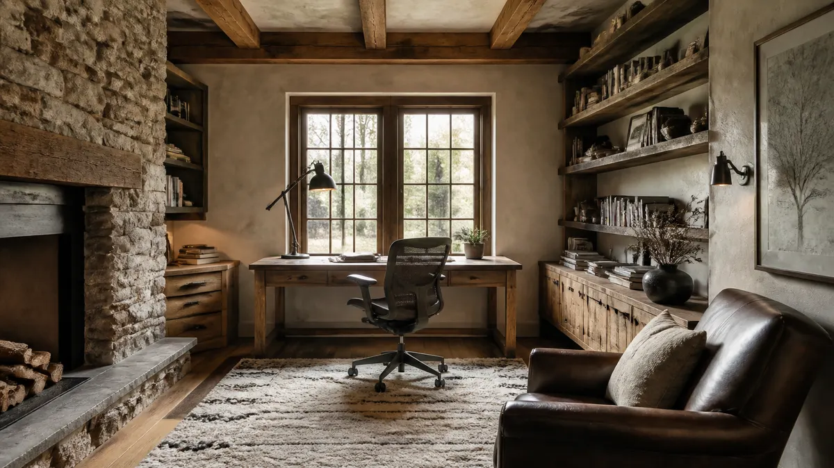 Rustic Home Office Design Ideas: 12 Examples (2026) | GenRoom