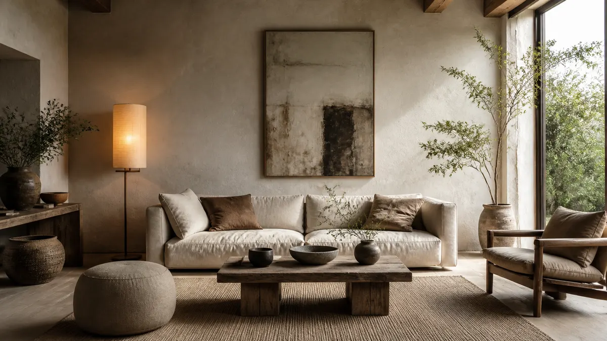 Wabi-Sabi Living Room Design Ideas: 12 Examples (2026) | GenRoom