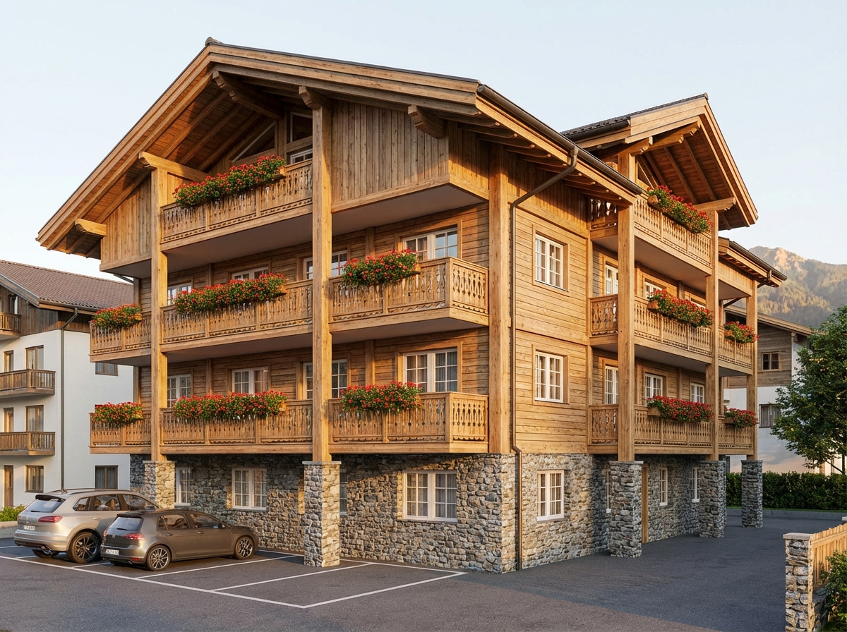 Chalet Facade style facade design — example | GenRoom