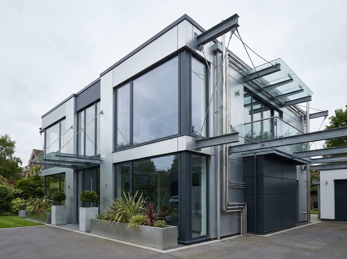 Hi-Tech Facade style facade design — example | GenRoom