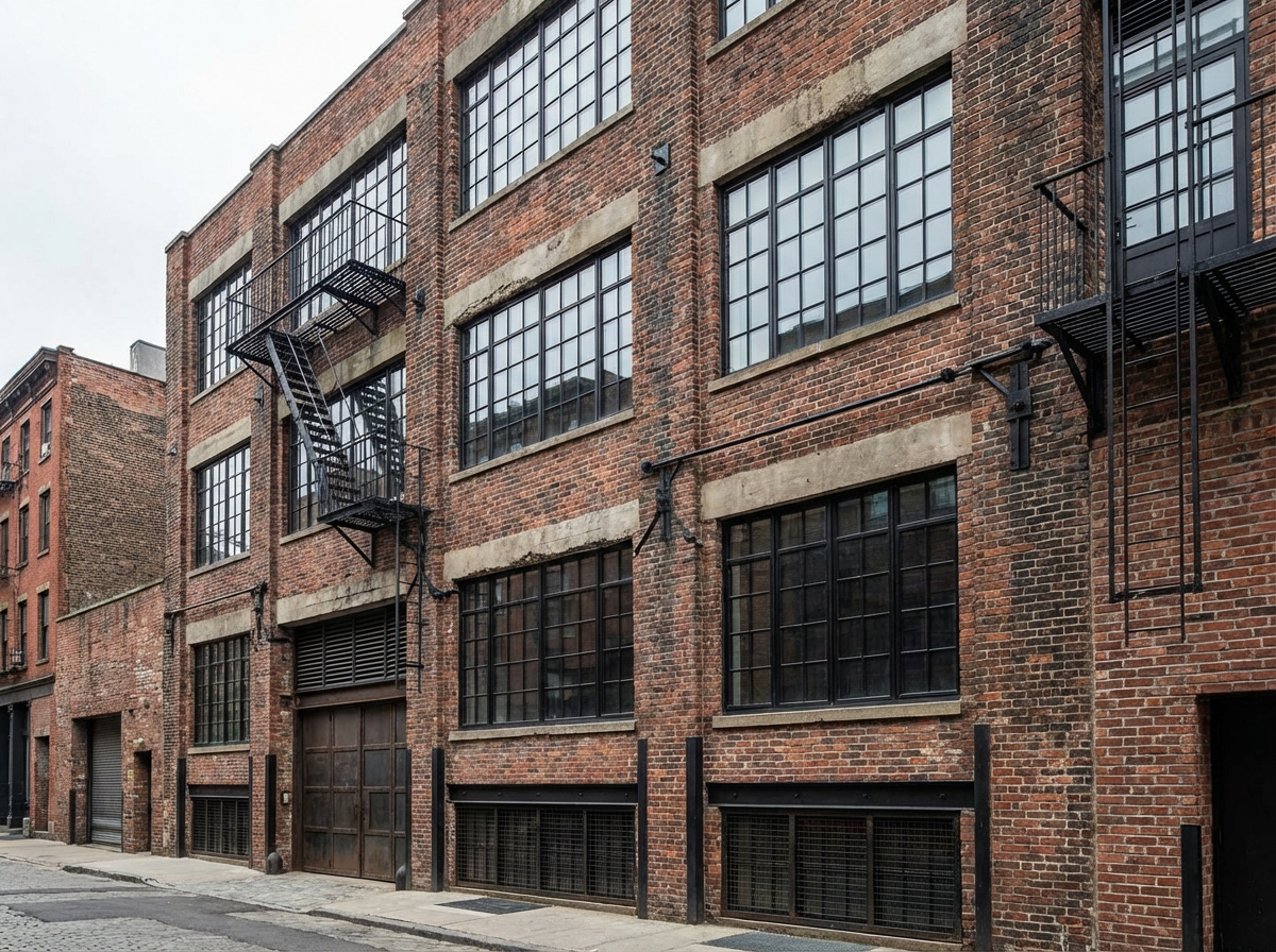 Loft Facade style facade design — example | GenRoom