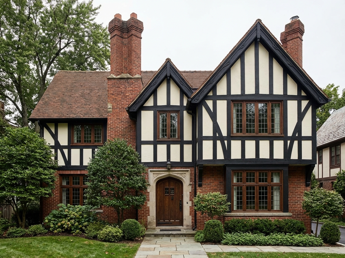 Tudor Facade style facade design — example | GenRoom