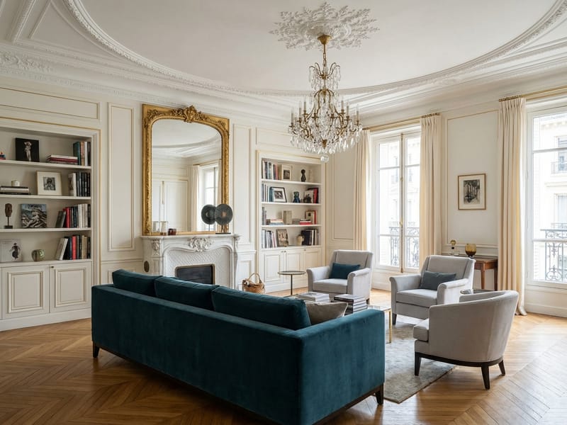 French Parisian style interior — apartment design example | GenRoom