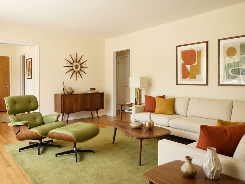 Mid-Century Modern style interior — apartment design example | GenRoom