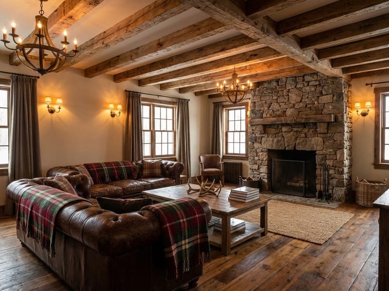 Rustic style interior — apartment design example | GenRoom