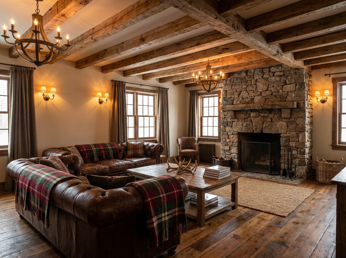 Rustic style interior — apartment design example | GenRoom