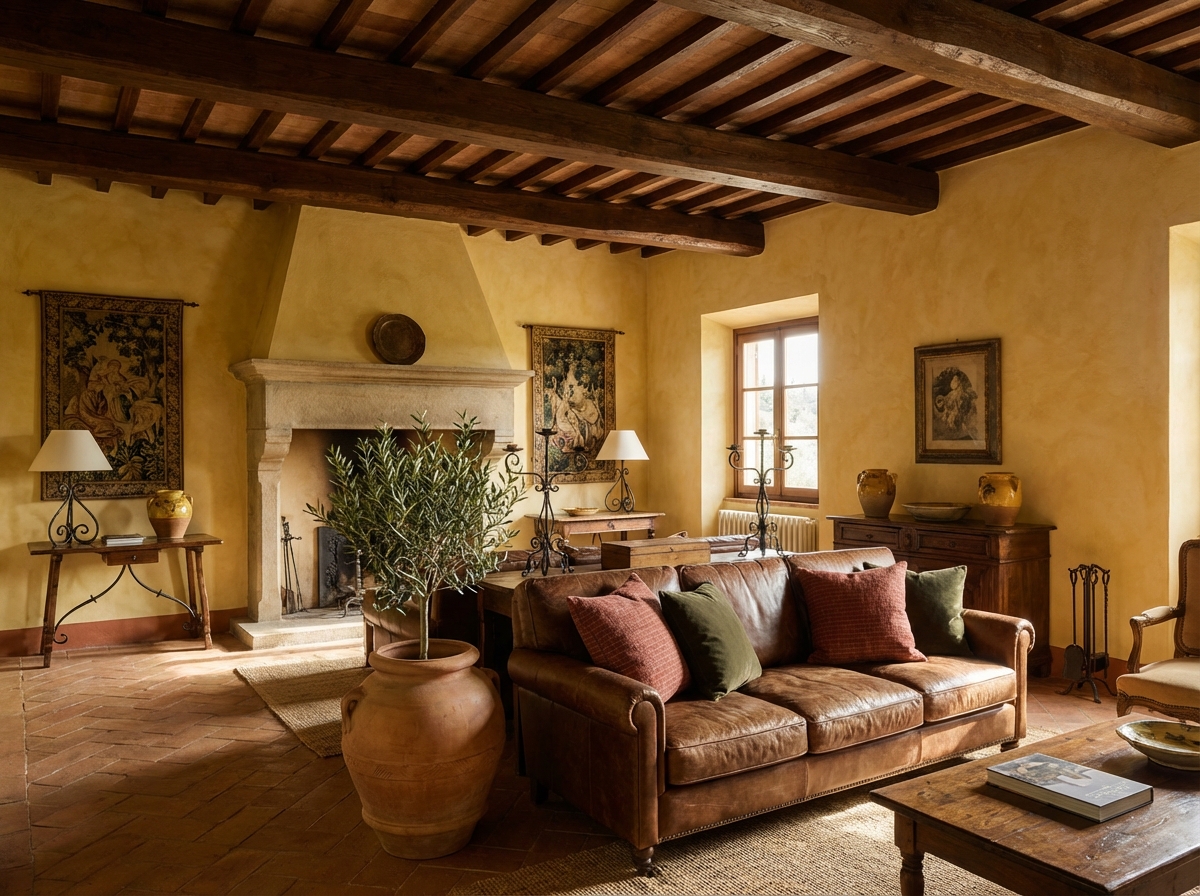 Tuscan style interior — apartment design example | GenRoom