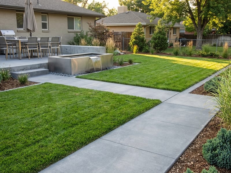 Contemporary Yard style landscape design — example | GenRoom