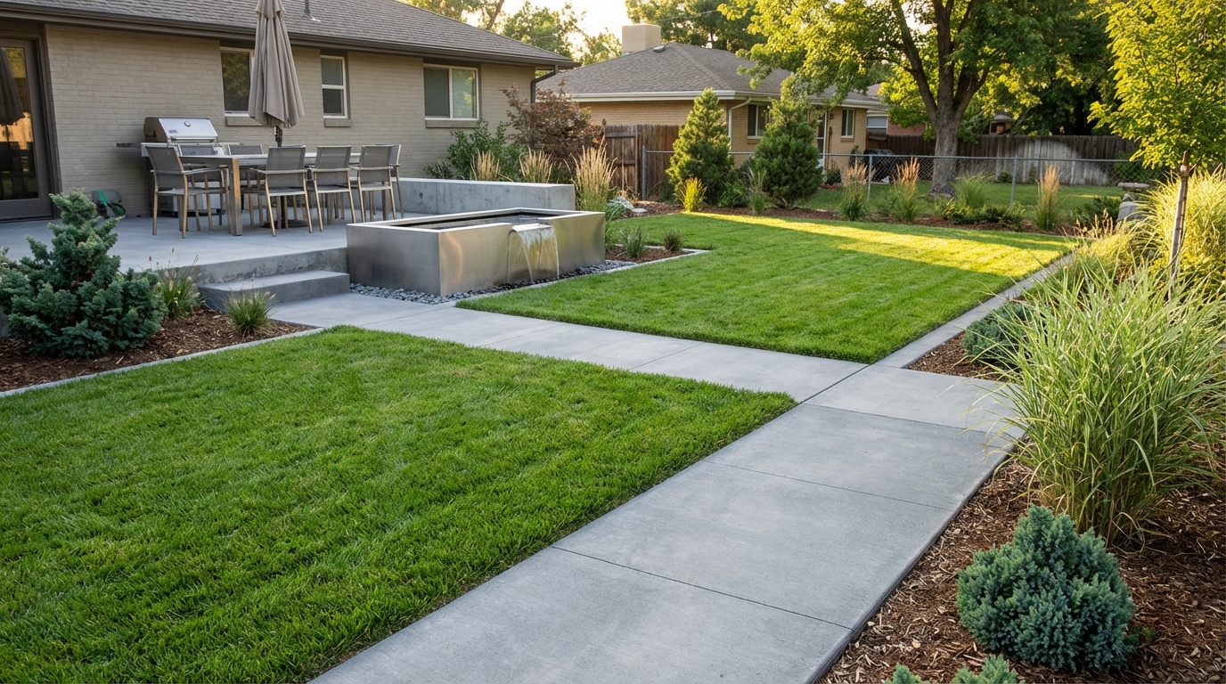 Contemporary Yard style landscape design — example | GenRoom