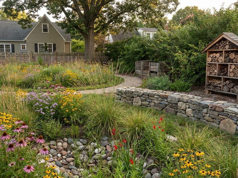 Eco Natural Garden style landscape design — example | GenRoom