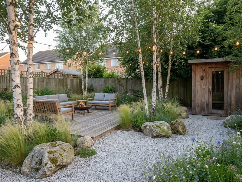 Scandinavian Garden style landscape design — example | GenRoom