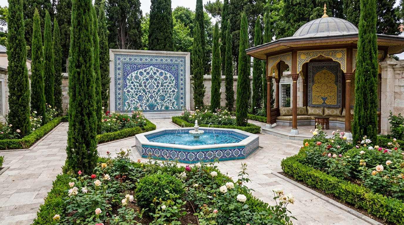 Turkish Garden style landscape design — example | GenRoom